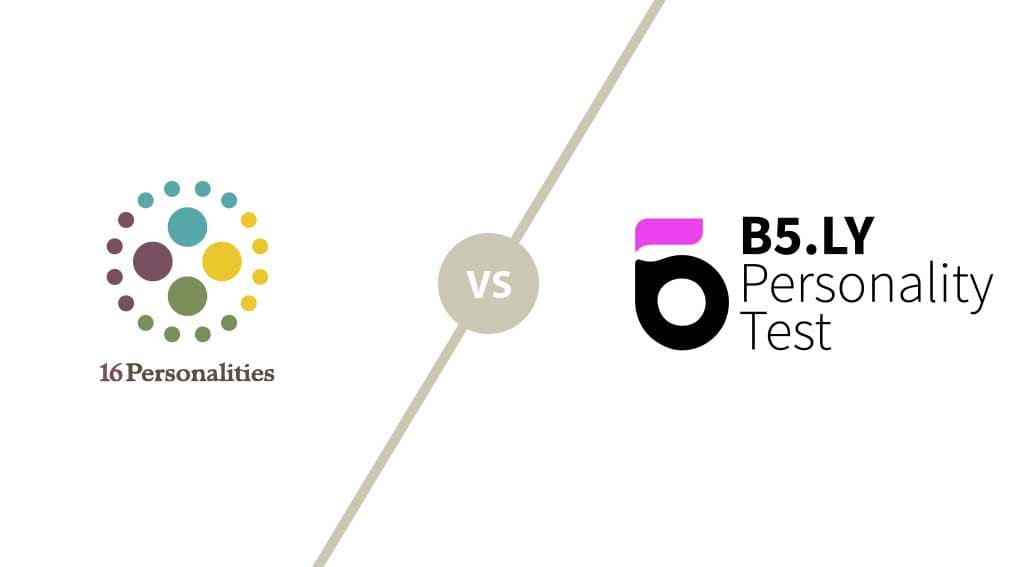 مقارنة بين شعار موقع 16 Personalities وشعار اختبار الشخصية B5.LY.
